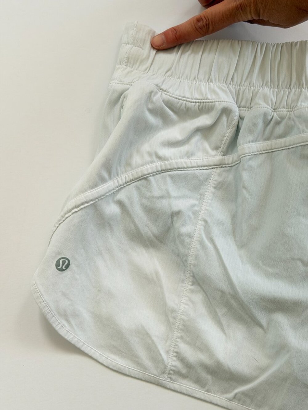 Lululememon White Track That High-Rise Lined Short 3" - Size 10 - Picture 4 of 6